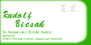 rudolf bicsak business card