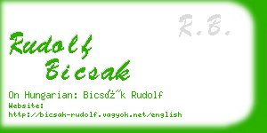 rudolf bicsak business card